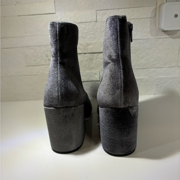 Silver Suede Booties - Picture 4 of 4